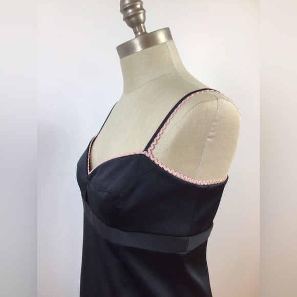 Laundry By Shelli Segal Little Black Dress Pink Trim, sz 8 - Picture 12 of 16